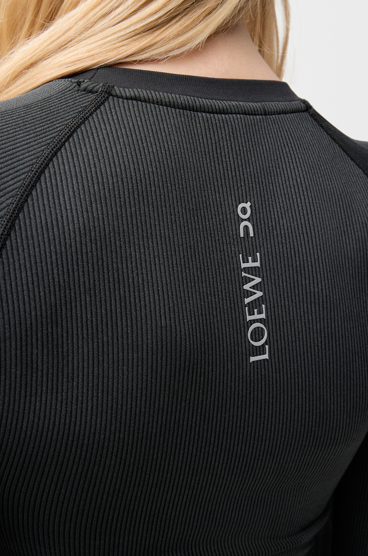 LOEWE Long sleeve top in technical jersey Black