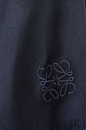 LOEWE Scarf in cashmere Navy Blue
