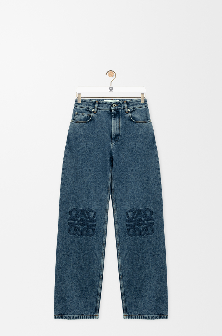 LOEWE Jeans baggy Anagram in denim Blu Jeans