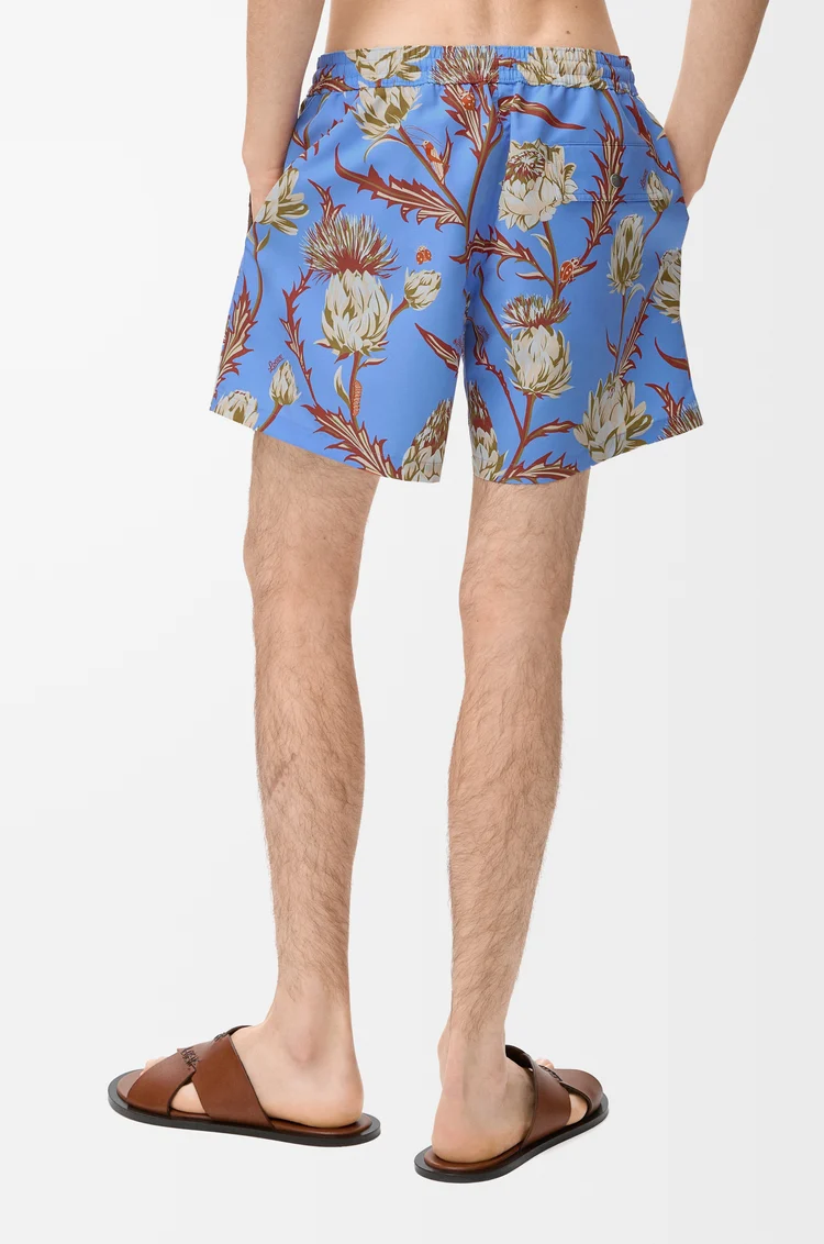 LOEWE Swim shorts in technical shell Blue/Multicolor