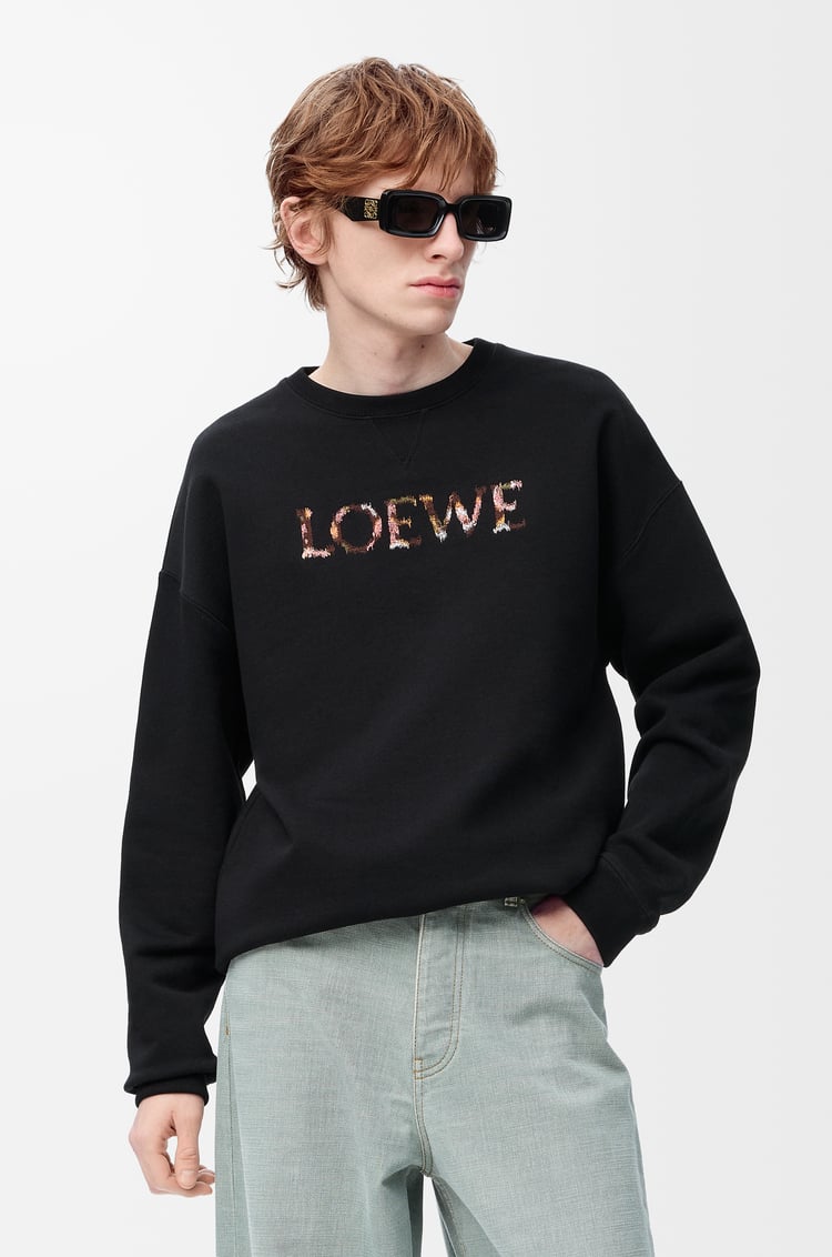 LOEWE 棉质常规版型运动卫衣 黑色