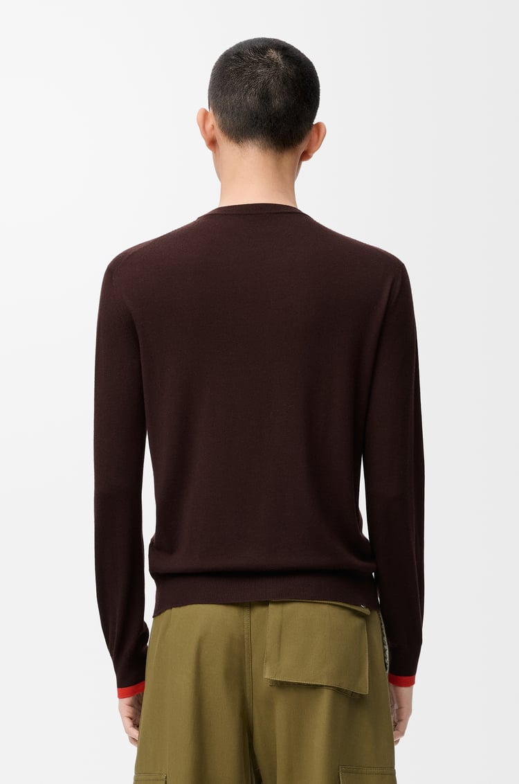 LOEWE Pull en laine Marron/Orange