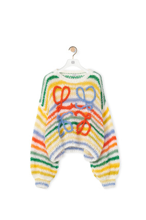 LOEWE Stripe sweater in mohair White/Multicolor