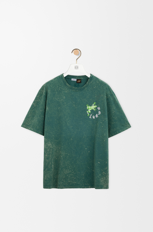 LOEWE Loose fit T-shirt in cotton Washed Green