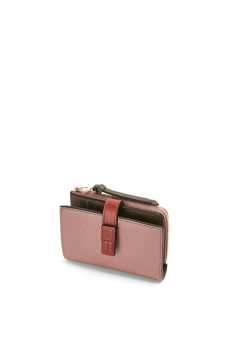 LOEWE Slim zip bifold wallet in soft grained calfskin Dark Blush/Dark Rust pdp_rd