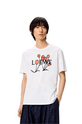 LOEWE 棉質植物標本館圖案 LOEWE T 恤 白色/多色拼接 plp_rd