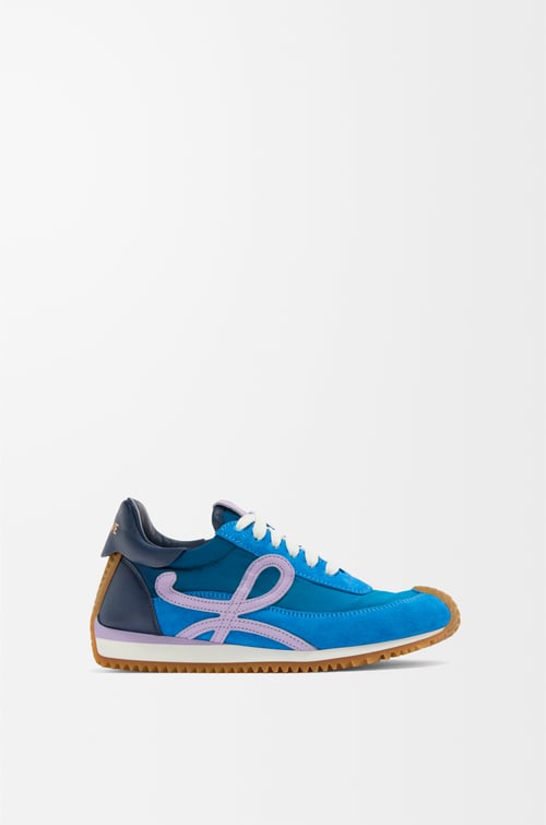 LOEWE Flow Runner 2.0 in nylon and suede Gradient Blue/Lilac