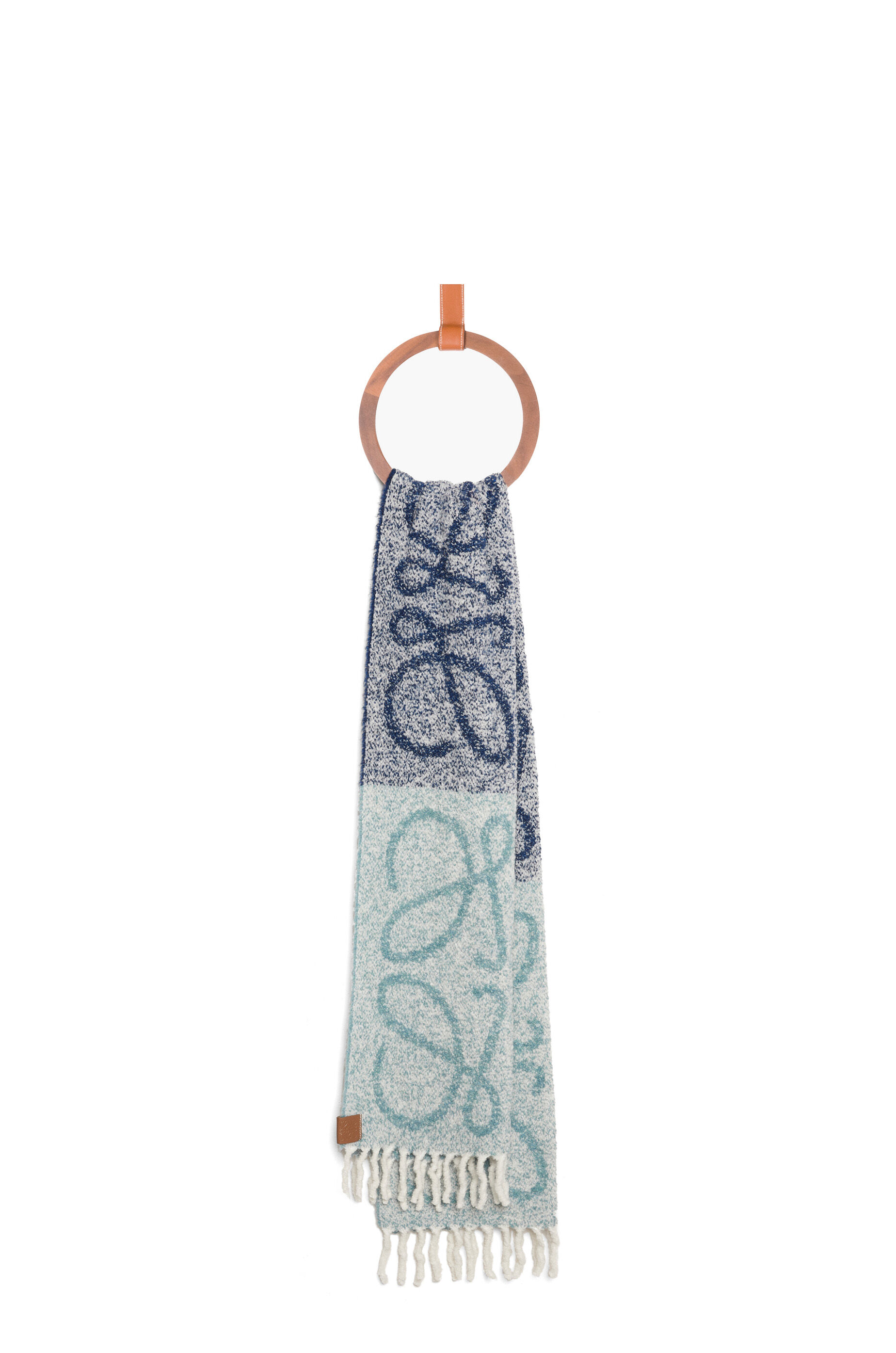Bufanda Anagram en alpaca y lana Azul - LOEWE Bufanda Anagram en alpaca y lana Azul - LOEWE