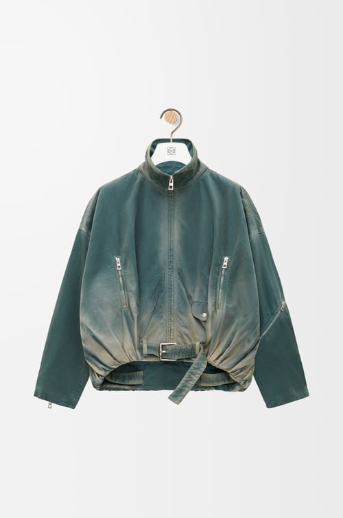 LOEWE Balloon jacket in cotton Slate Blue Washed