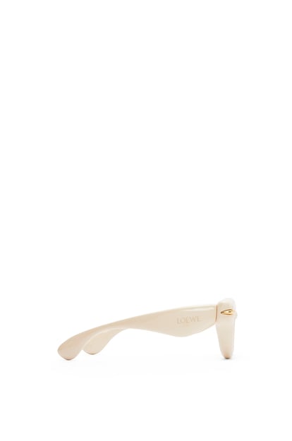 LOEWE Inflated round sunglasses in nylon Ivory/Brown plp_rd