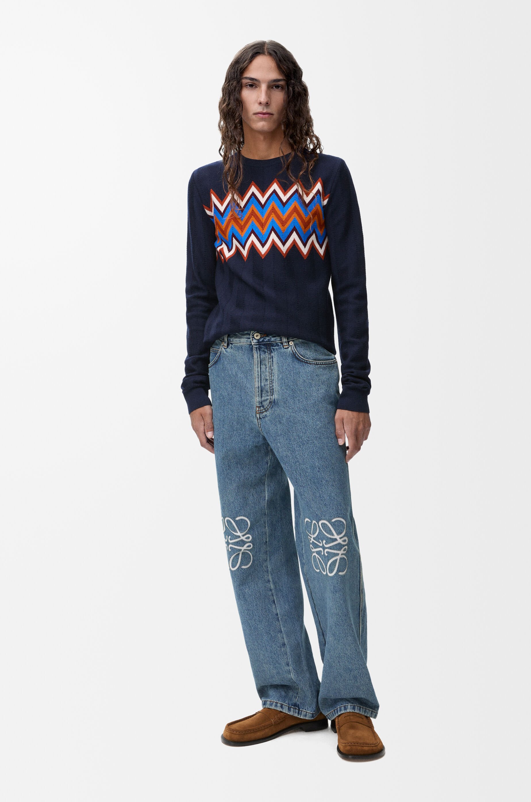 24SS NEW】LOEWE_women / アナグラム バギー ジーンズ / Denim