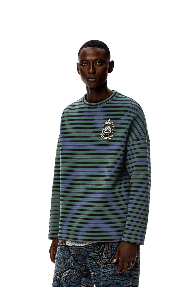 LOEWE Striped crest sweatshirt in cotton Multicolor pdp_rd
