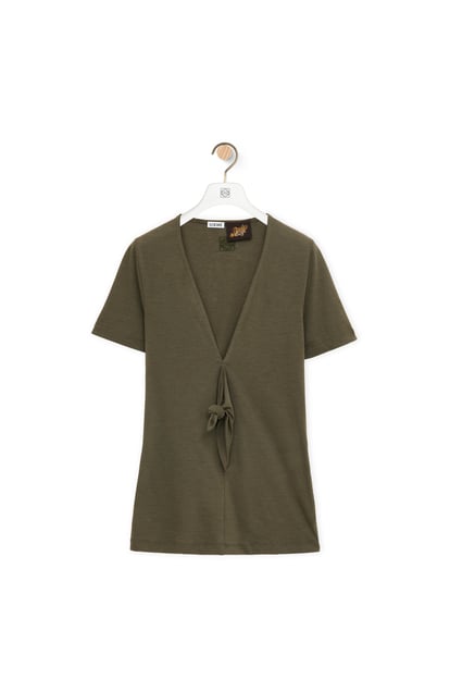 LOEWE Knot top in cotton blend Loden Green plp_rd