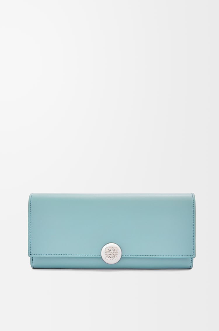 LOEWE Cartera continental Pebble en piel napa de ternera Agua