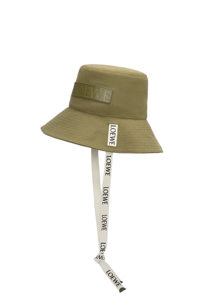 LOEWE Sombrero de pescador en lona Verde Militar plp_rd
