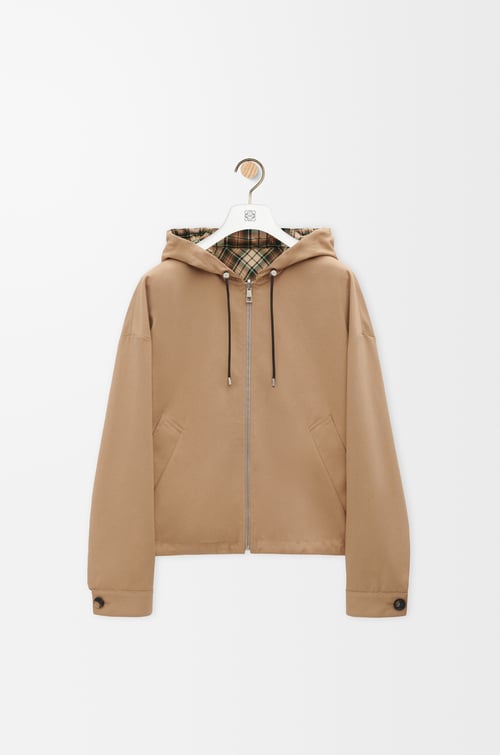 LOEWE Chaqueta reversible en algodón y seda Beige