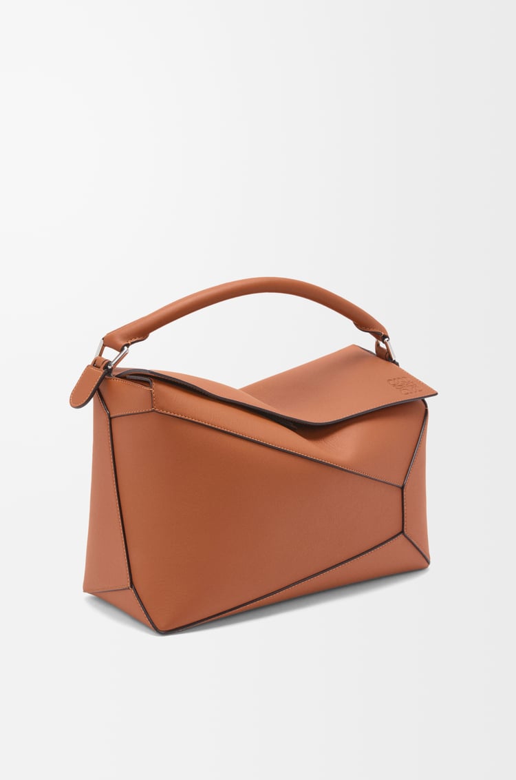 LOEWE Large Puzzle Edge bag in classic calfskin Tan