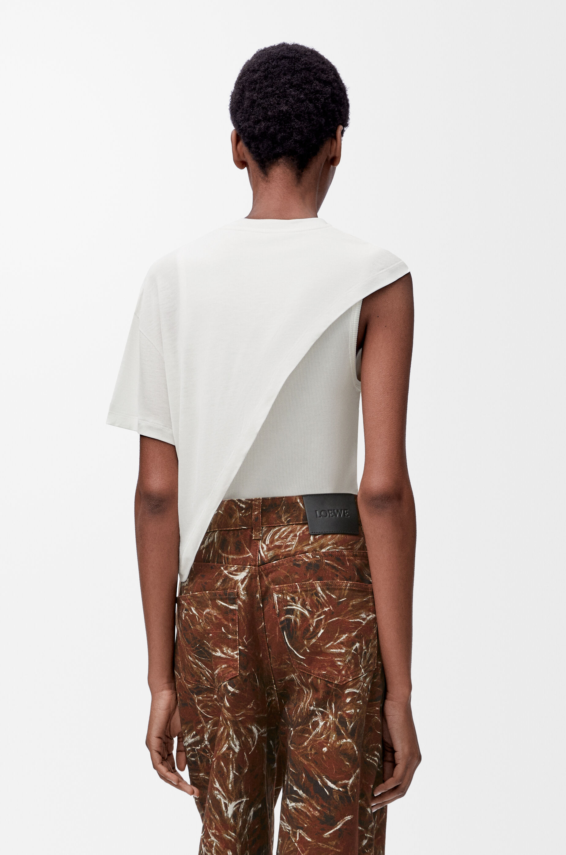 ドレープ トップス（リヨセル） ホワイト - LOEWE