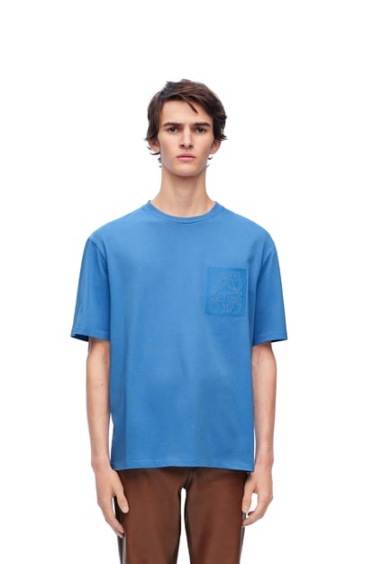 LOEWE Camiseta de corte holgado en algodón Azul Riviera plp_rd