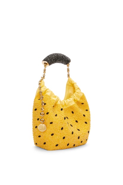 LOEWE Mini sac Squeeze en cuir perlé JAUNE plp_rd