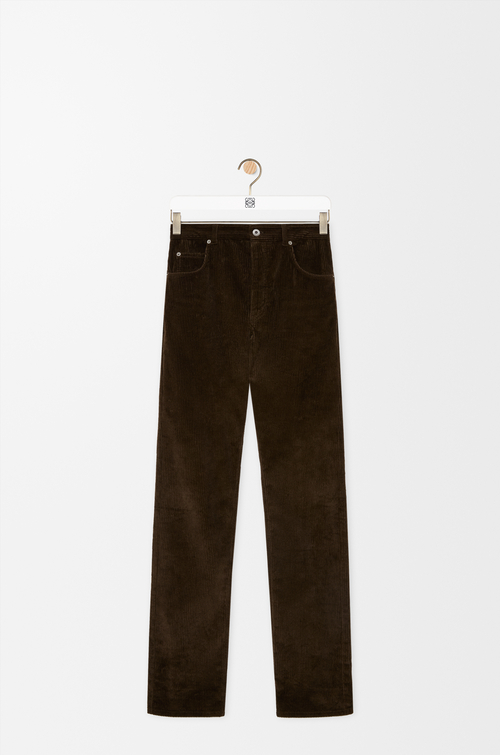 LOEWE Hose aus mittelschwerem Baumwollcord. Braun