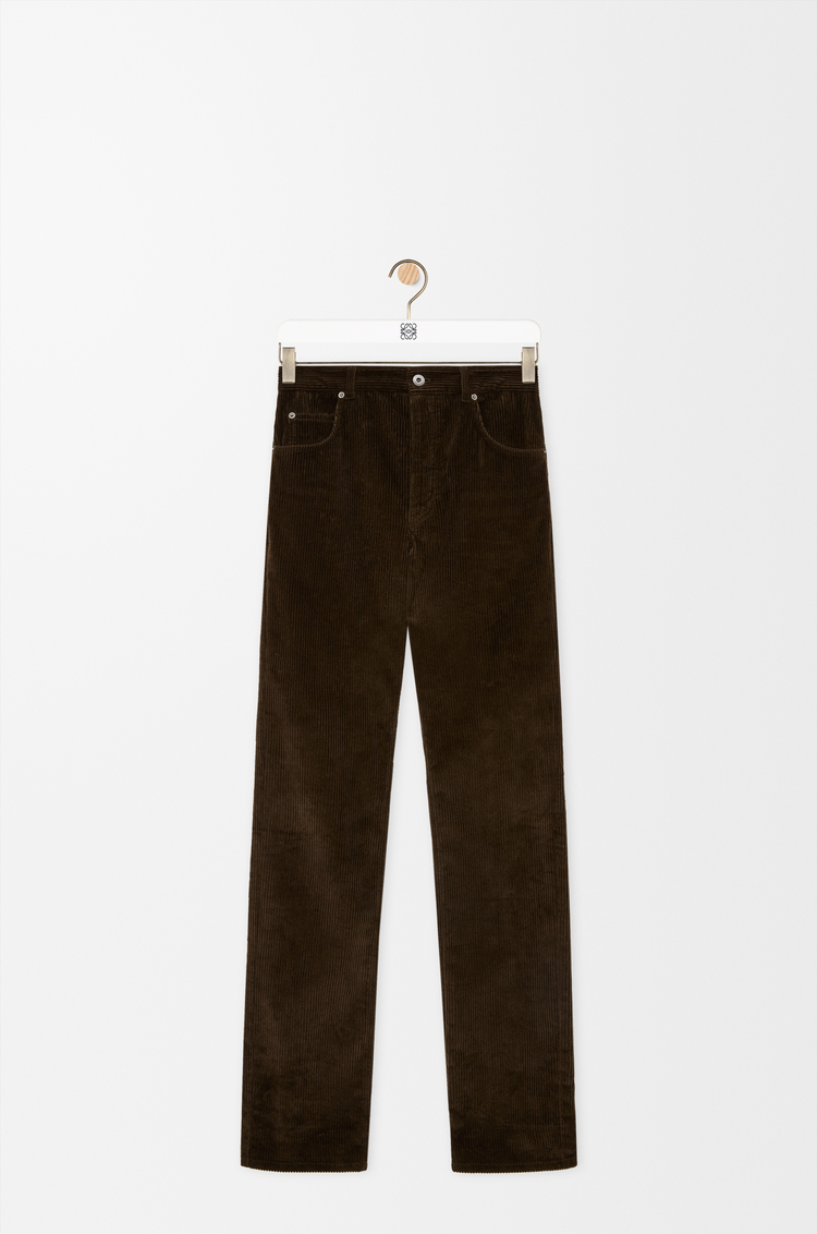 LOEWE Trousers in cotton corduroy Brown