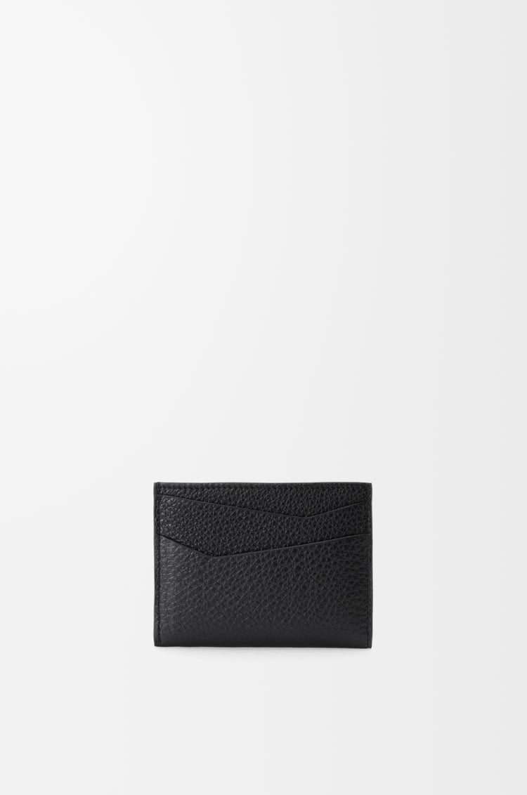 LOEWE Puzzle plain cardholder in supple grained calfskin Black