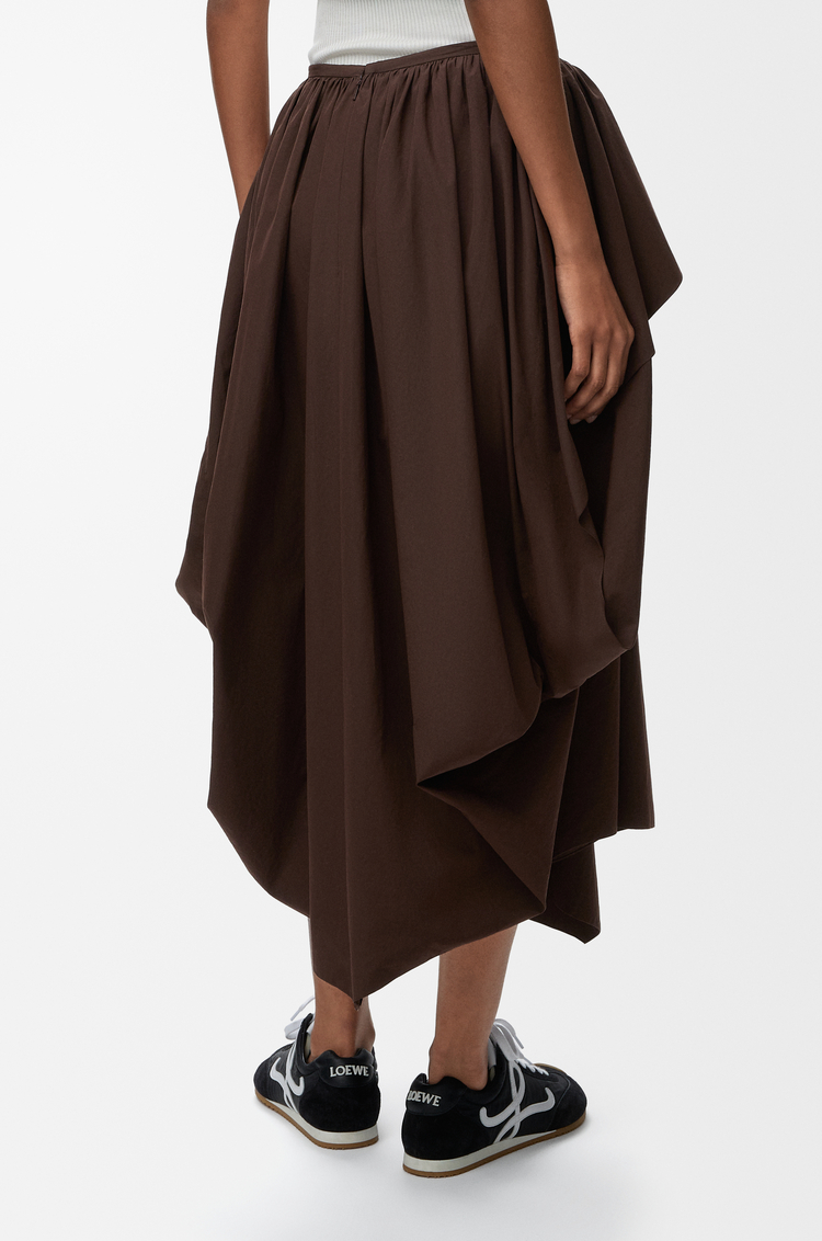 LOEWE Gonna in cotone Marrone Cioccolato