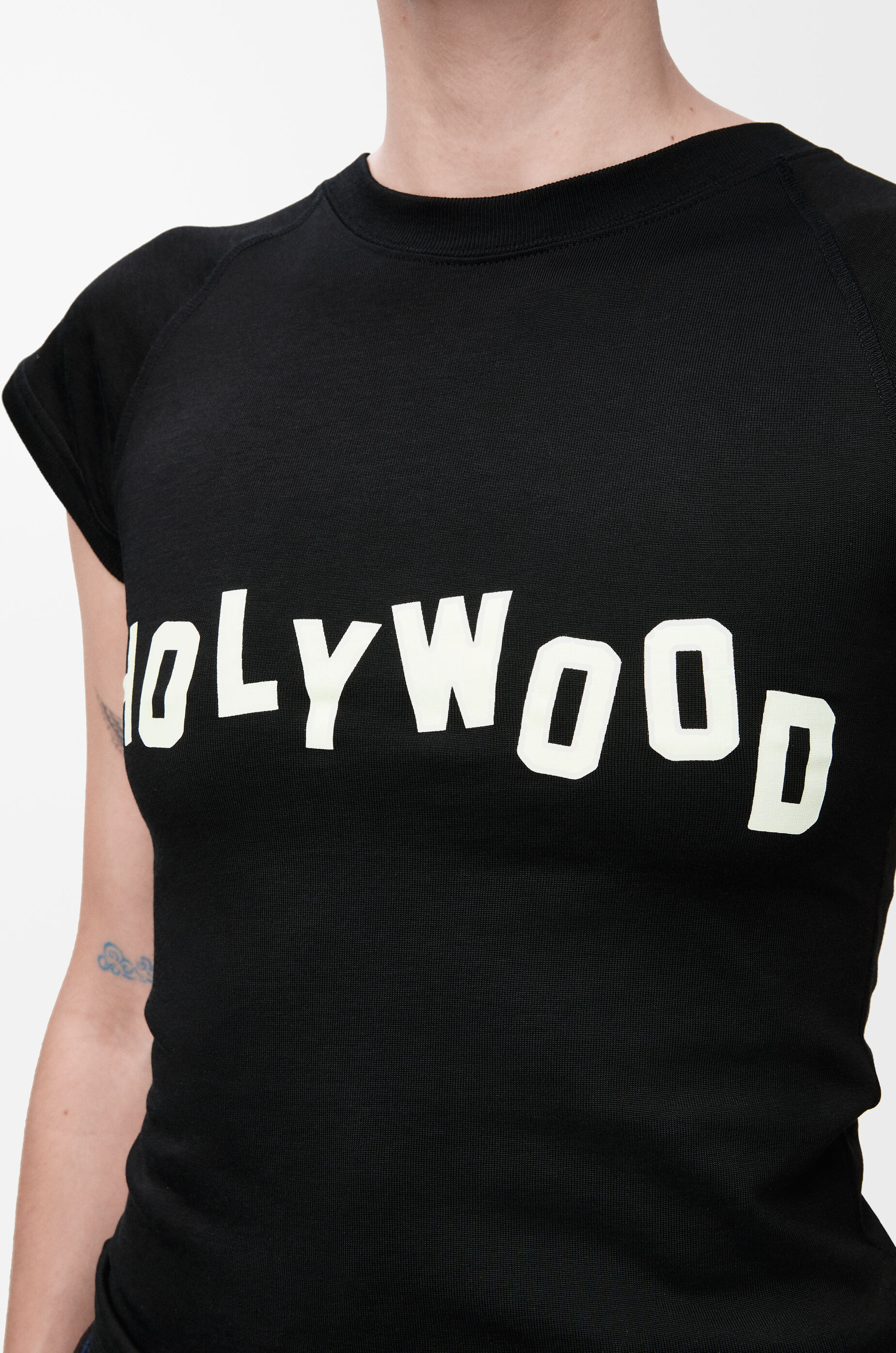 Small fit T-shirt in cotton and viscose Black - LOEWE