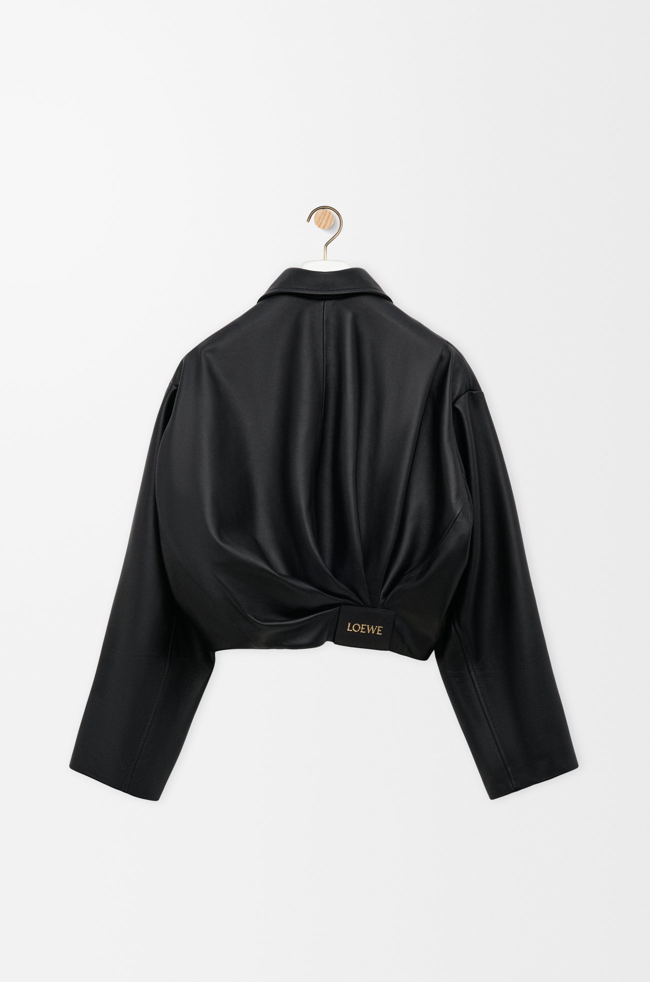 LOEWE Draped jacket in nappa lambskin Black plp_rd