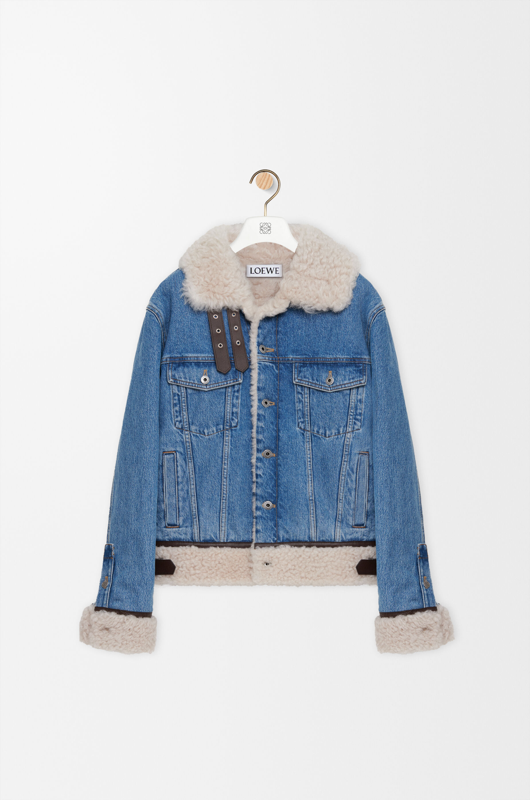 トラッカー ジャケット（デニム&シアリング） ブルー - LOEWE