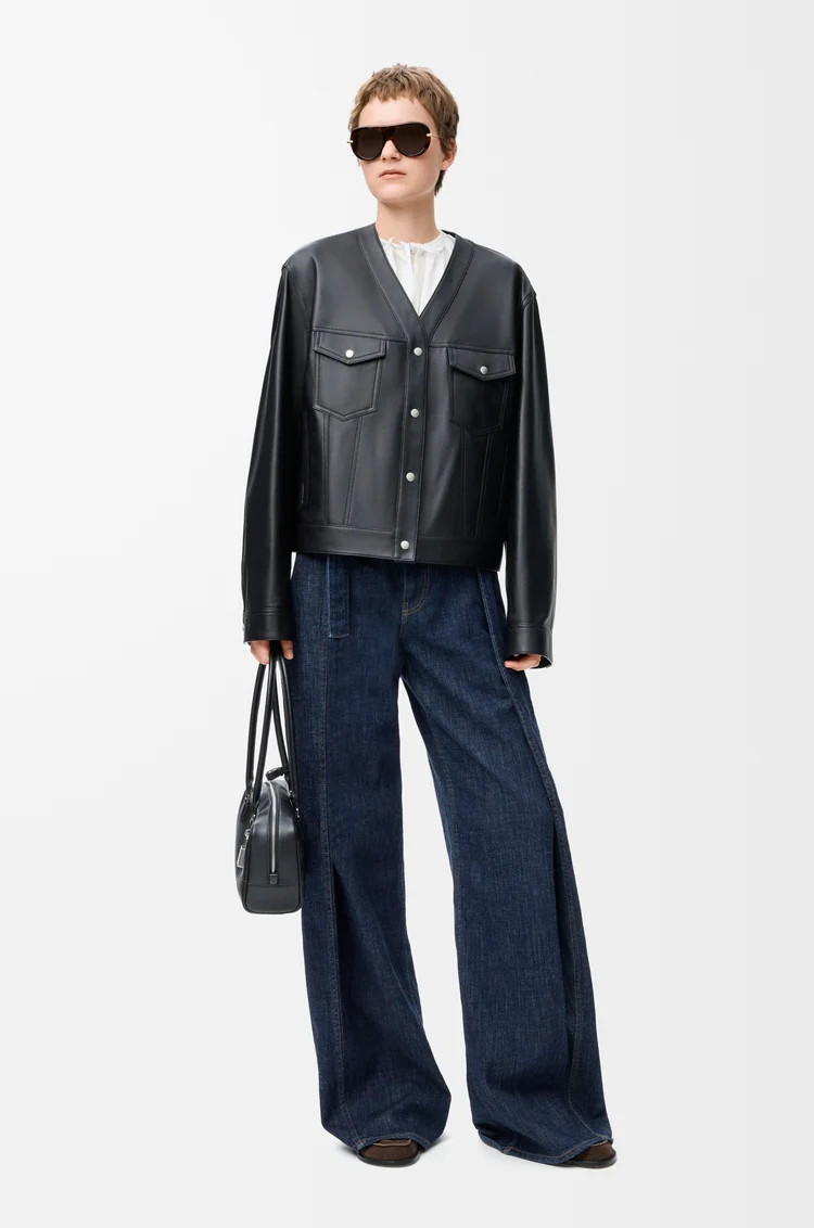 LOEWE Cardigan in nappa lambskin Black