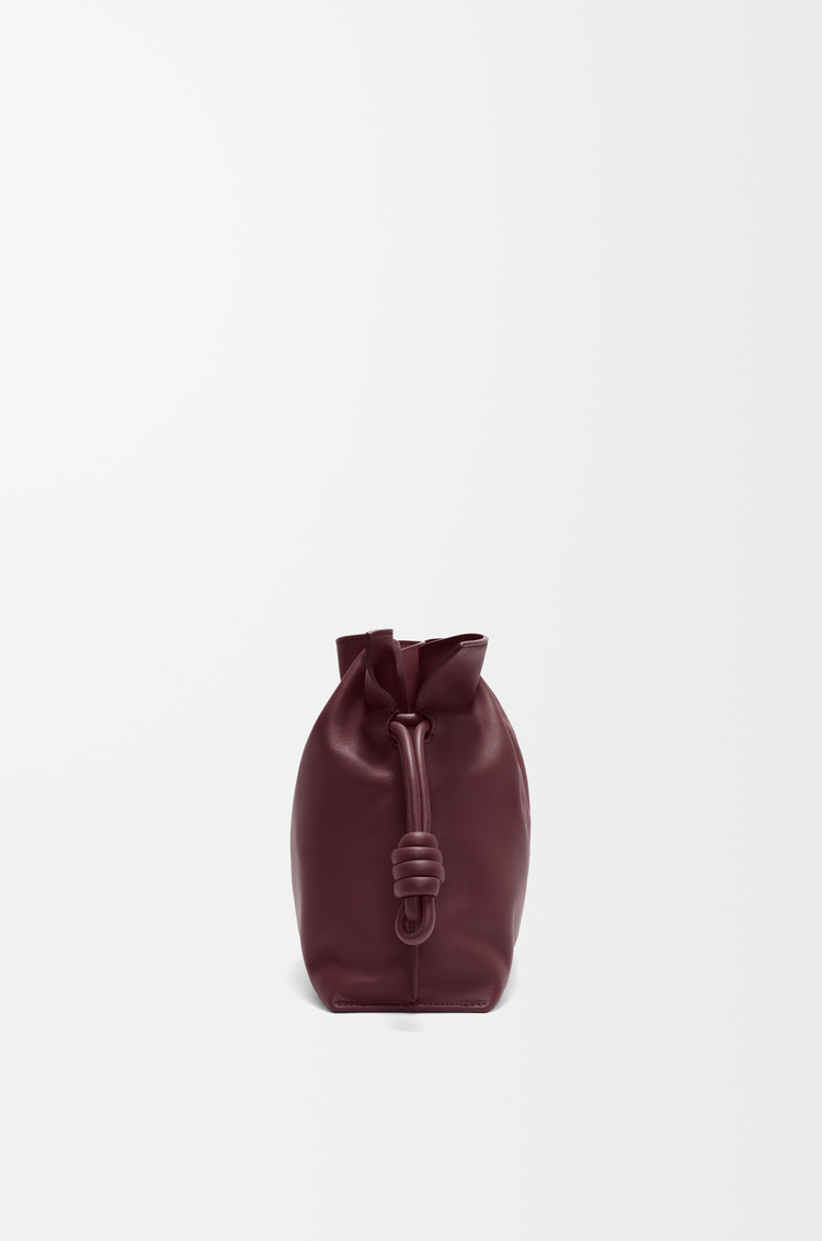 LOEWE Bolso Flamenco Clutch mediano en piel napa de ternera Burdeos Oscuro