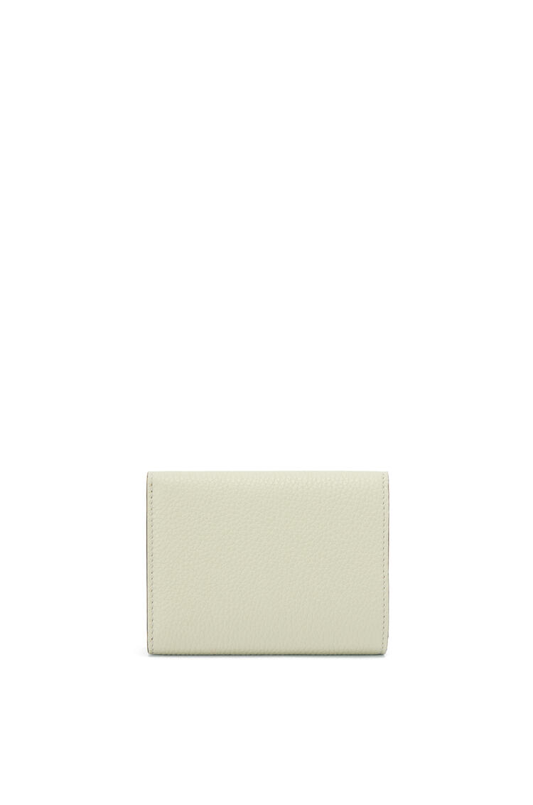LOEWE Trifold wallet in soft grained calfskin Marble Green/Ash Grey