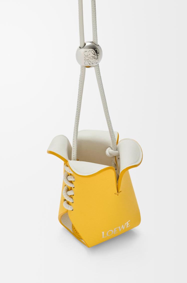 LOEWE Dok Khoon charm in leather Yellow