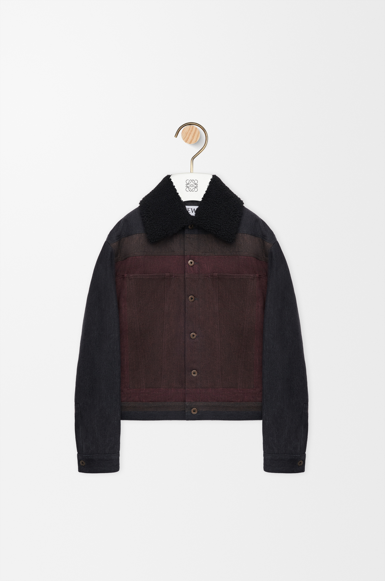 LOEWE Jacket in denim Black/Burgundy