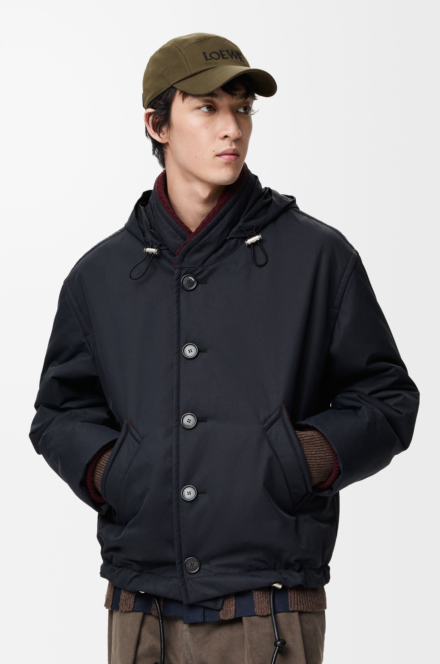 【新品未使用タグ付】LOEWE テクニカルコットンパファージャケット 46 パデッドジャケット（テクニカルコットン） ブルー - LOEWE