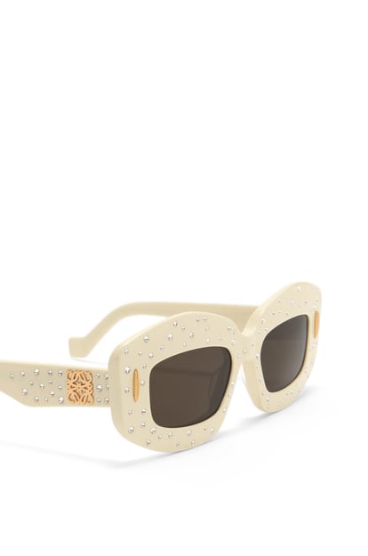 LOEWE Smooth Pavé Screen sunglasses in acetate Ivory plp_rd