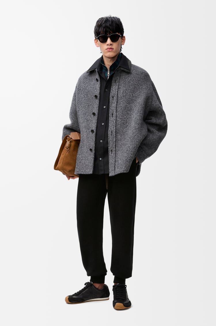 LOEWE Sweatpants in cotton and cashmere Black/Brown