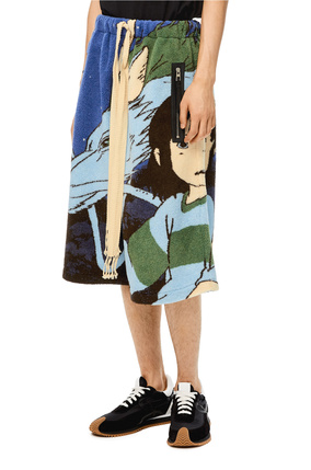 LOEWE Haku Bermuda shorts in jacquard fleece Multicolor plp_rd