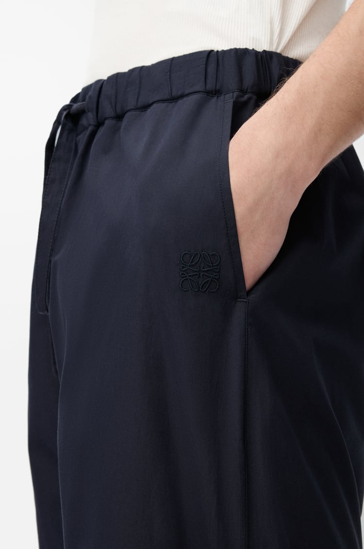 LOEWE Shorts in cotton Dark Navy/Light Blue