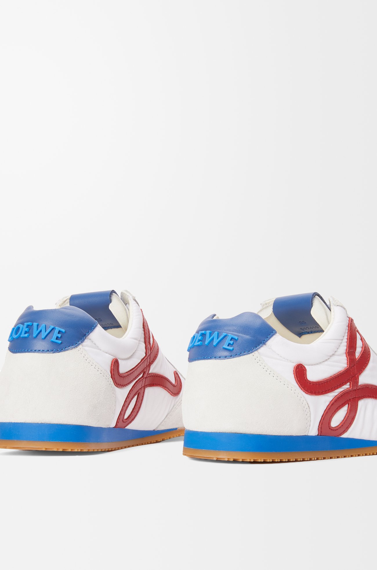 LOEWE Ballet Runner 2.0 in nylon and calfskin White/Red/Blue