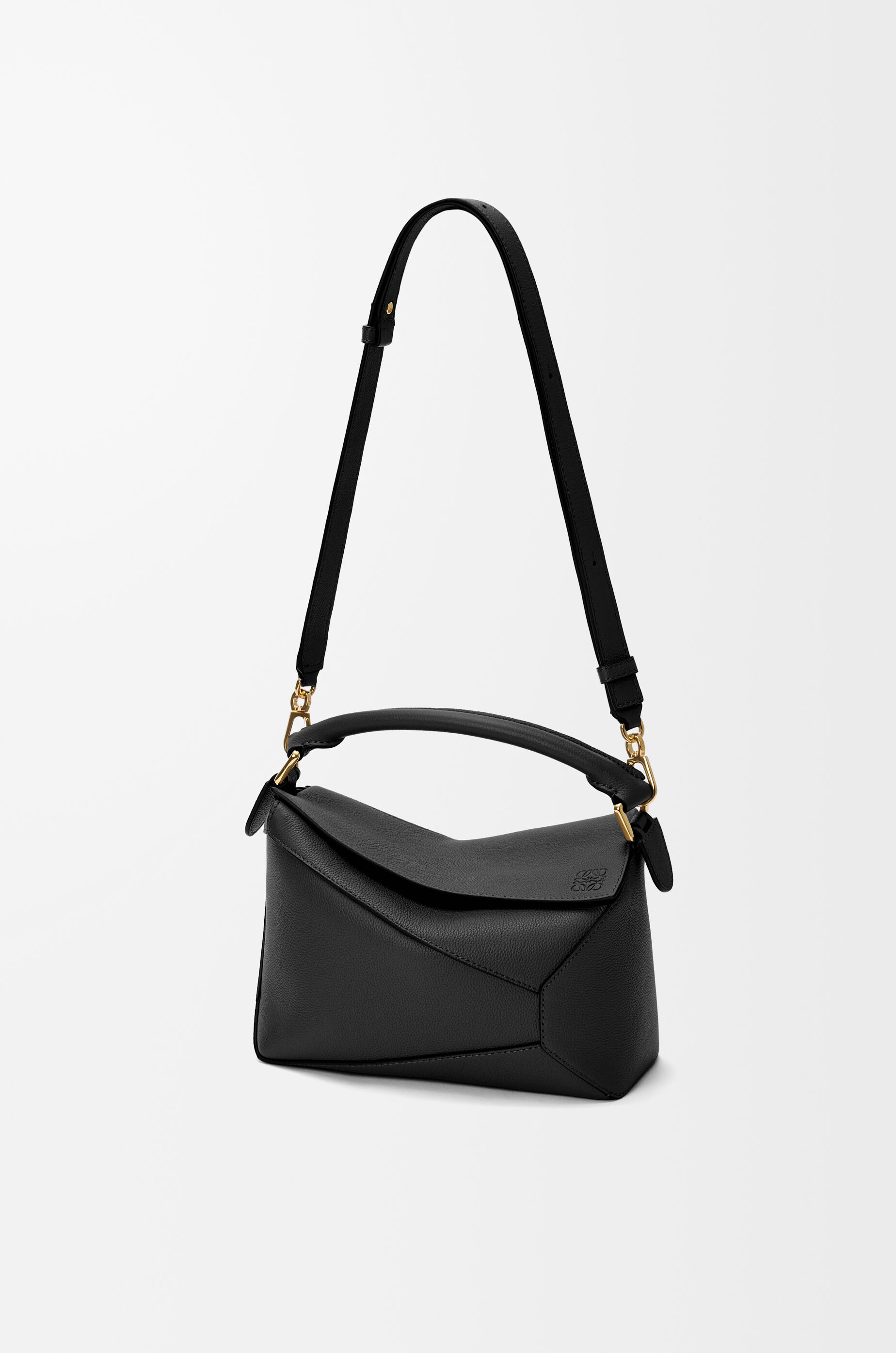Small Puzzle Edge bag in soft grained calfskin Black - LOEWE