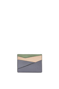 LOEWE Puzzle plain cardholder in classic calfskin Asphalt Grey/Nude pdp_rd