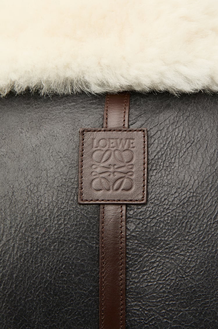 LOEWE Aviator jacket in shearling White/Black