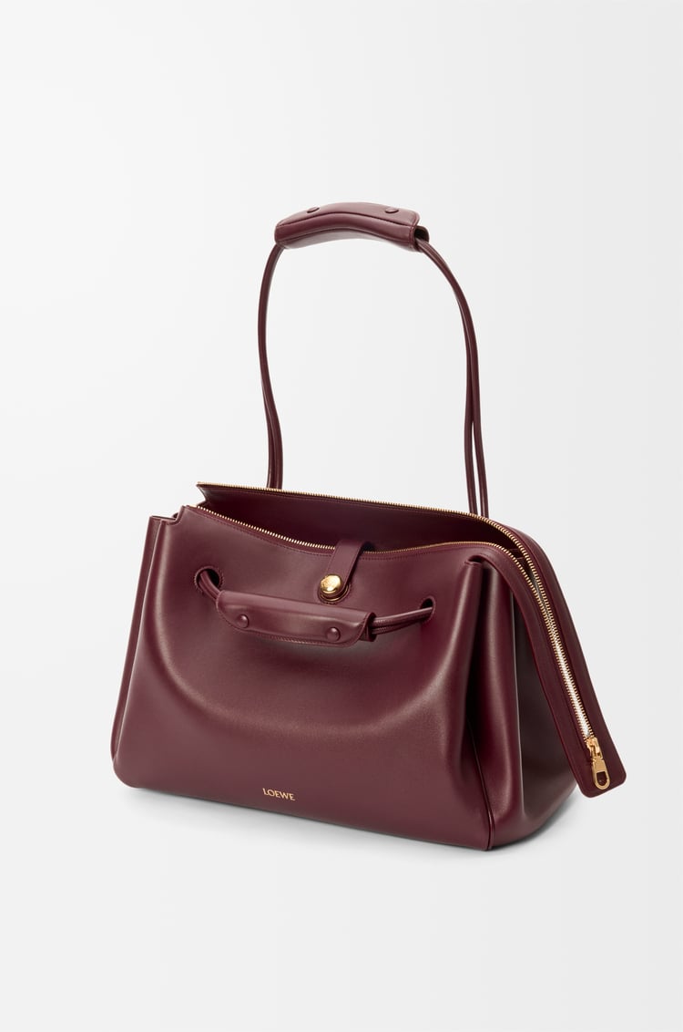 LOEWE Large Madrid bag in supple calfskin Dark Burgundy