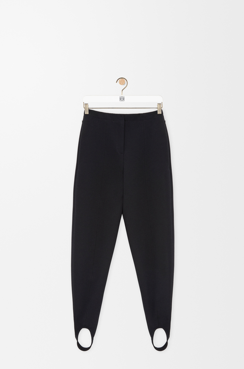 LOEWE スターラップ トラウザーズ（ストレッチウールブレンド） ブラック