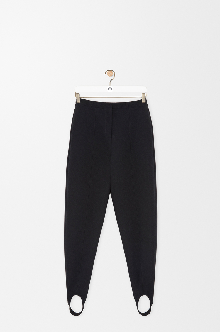 LOEWE スターラップ トラウザーズ（ストレッチウールブレンド） ブラック