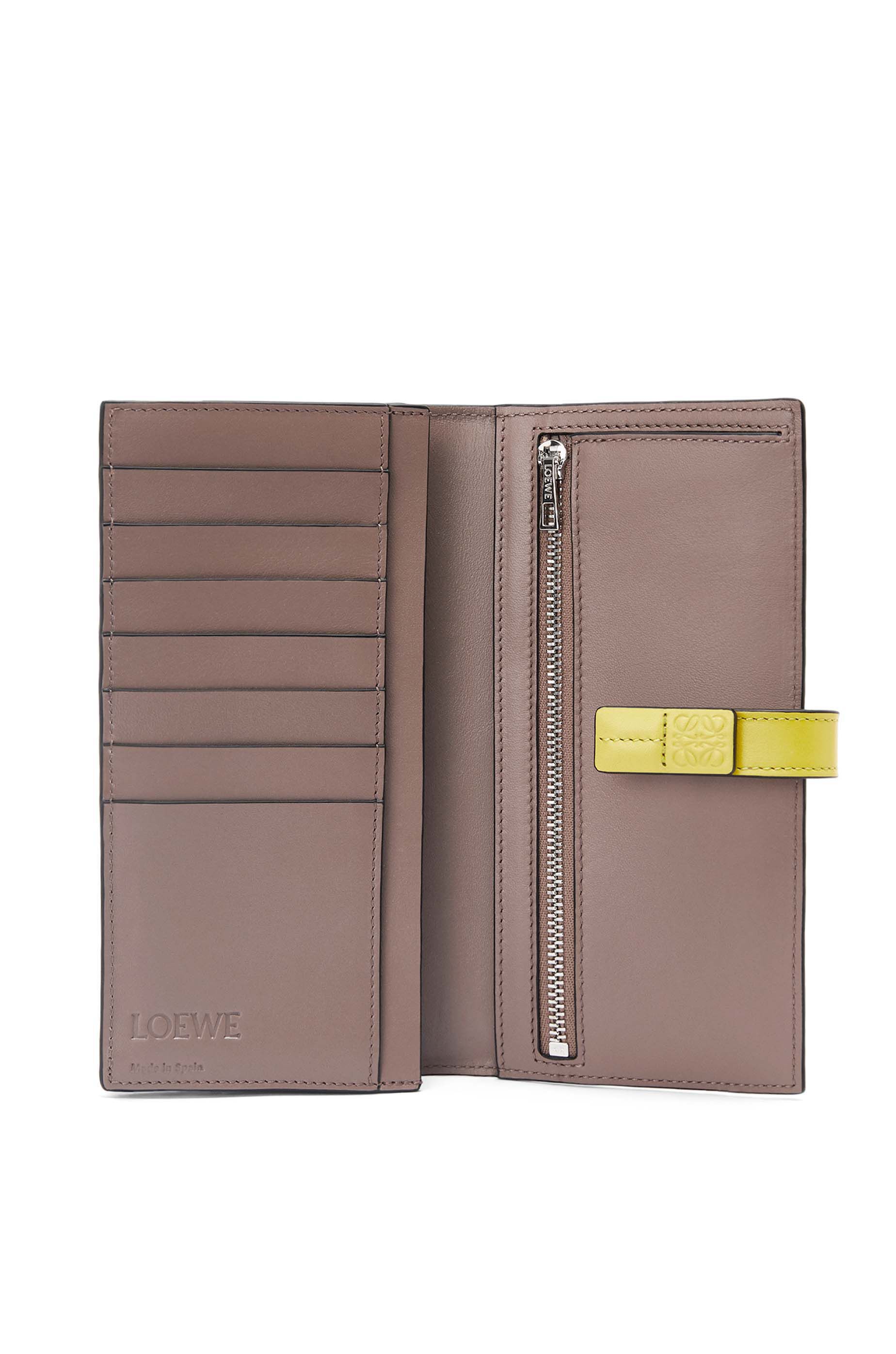 美品 LOEWE 二つ折り長財布 Wジップ ダークブラウン-
