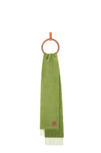 LOEWE Scarf in wool and cashmere Lime Green